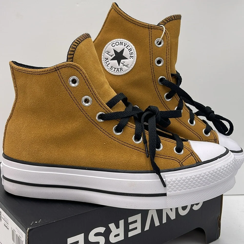Converse WMNS CTAS LIFT HI DARK SOBA/WHITE/BLACK A13410C Platforms Sneakers